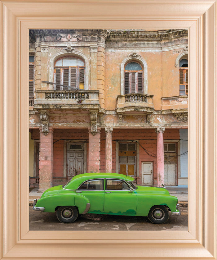 Classic Havana By Alan Copson - Framed Print Wall Art - Beige