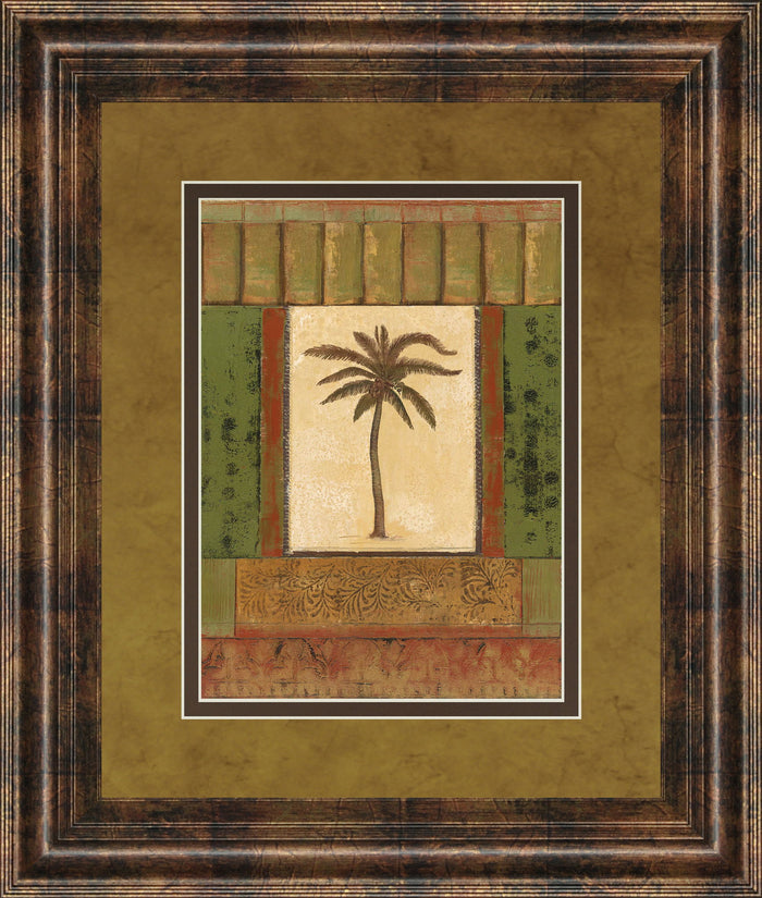 Classic Palm I By Rebecca Burton - Framed Print Wall Art - Light Brown
