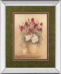 Classic Petal I By Gloria Eriksen - Mirror Framed Print Wall Art - Beige