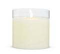 Clear Glass Ivory Pillar Candle