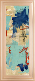 Composition 4a By Melissa Wang - Framed Print Wall Art - Light Blue