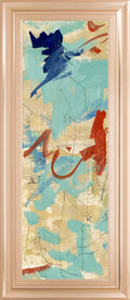Composition 4b By Melissa Wang - Framed Print Wall Art - Light Blue