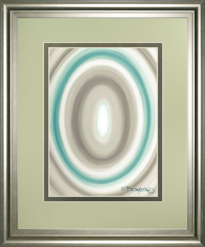 Concentric Ovals #1 By David Bromstad - Framed Print Wall Art - Beige