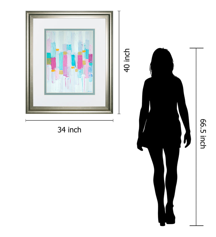 Cool Rhizome I By Ann Marie Coolick - Framed Print Wall Art - Light Blue