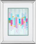 Cool Rhizome I By Ann Marie Coolick - Mirror Framed Print Wall Art - Light Blue