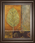 Copper Leaf By Viola Lee - Framed Print Wall Art - Light Brown