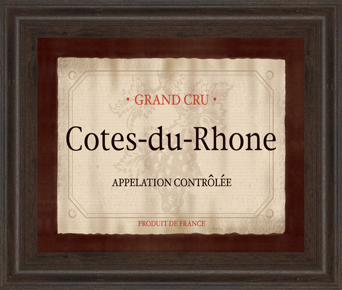 Cote Du Rhone By Paola Viveiros - Framed Print Wall Art - Beige