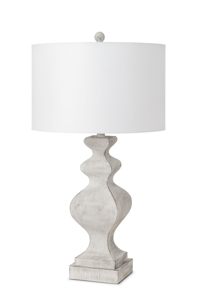 Cyrus - Farmhouse Polyresin Table Lamp With USB (Set of 2) - Distressed White by Lux Lighting, view 3