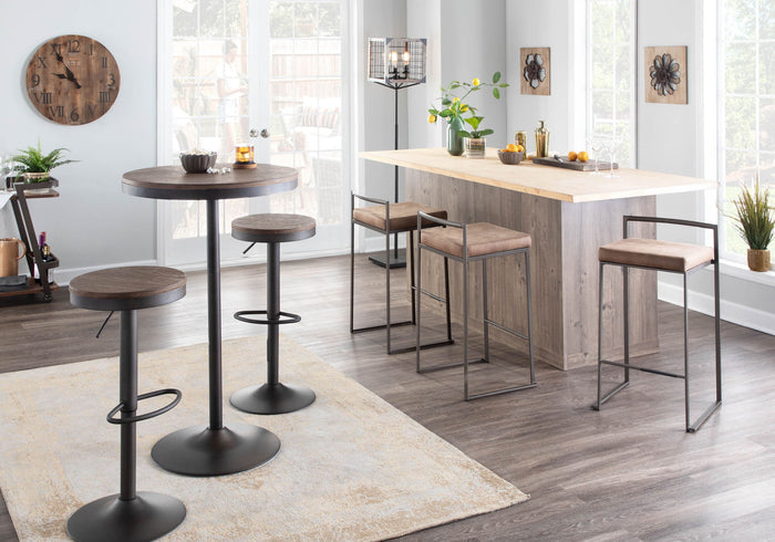 Dakota - Industrial Design Adjustable Barstool (Set of 2)