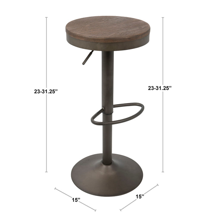 Dakota - Industrial Design Adjustable Barstool (Set of 2)
