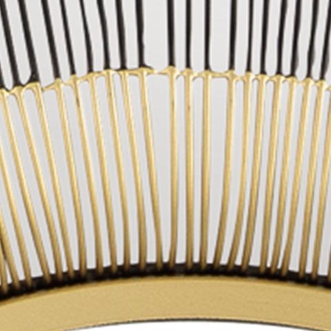 Dallmen - Accent Mirror - Black / Gold Finish