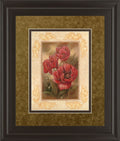 Daphne's Poppies By Vivian Flasch - Framed Print Wall Art - Light Brown