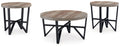 Deanlee - Occasional Table Set (Set of 3) - Grayish Brown / Black