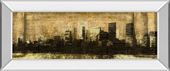 Defined City I By Sd Graphic Studio - Mirror Framed Print Wall Art - Beige