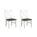 Dining Chairs (Set of 2) - Brown / White