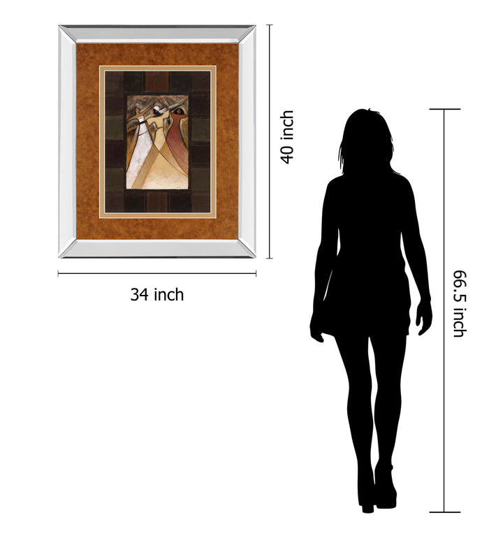 Divine Grace I By Rob Hefferan - Mirror Framed Print Wall Art - Light Brown