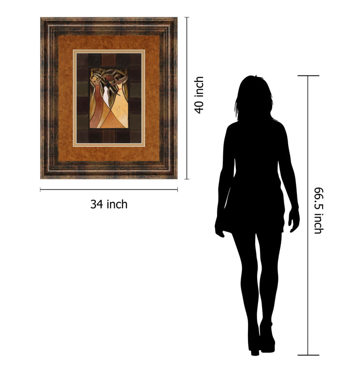 Divine Grace Il By Rob Hefferan - Framed Print Wall Art - Light Brown