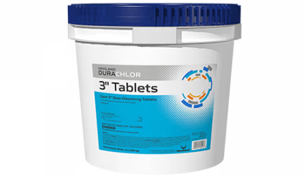 DURACHLOR 3" STABILIZED CHLORINE TABS 10 LBS PAIL C002351-CS74C1