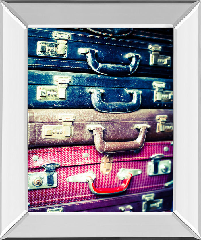 Eastern Travels 2 By Susan Bryant - Mirror Framed Print Wall Art - Blue