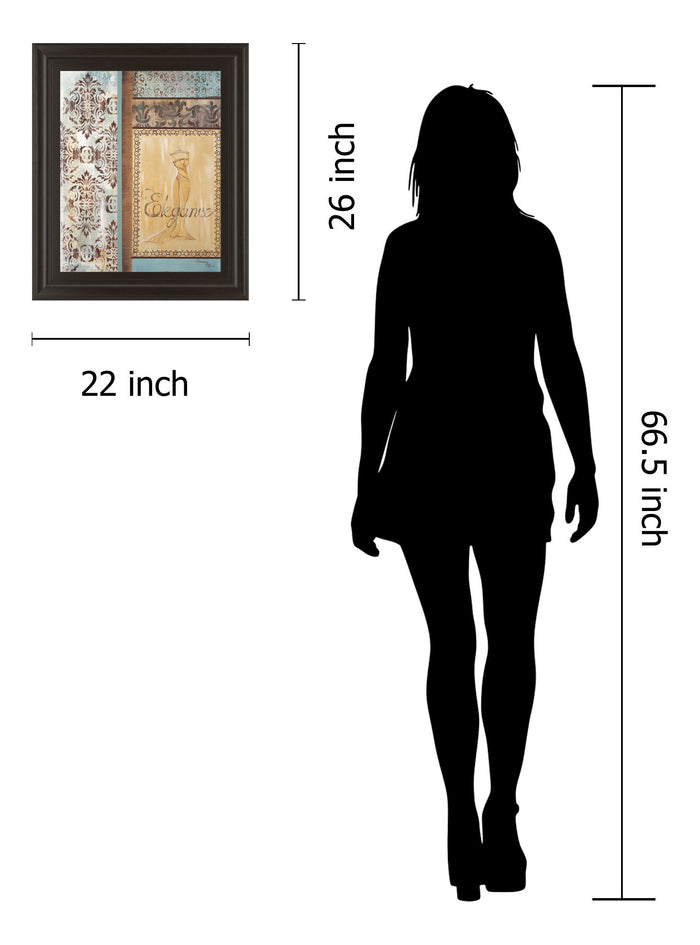 Elegance By Hamkimipour-ritter Framed Print Wall Art - Beige