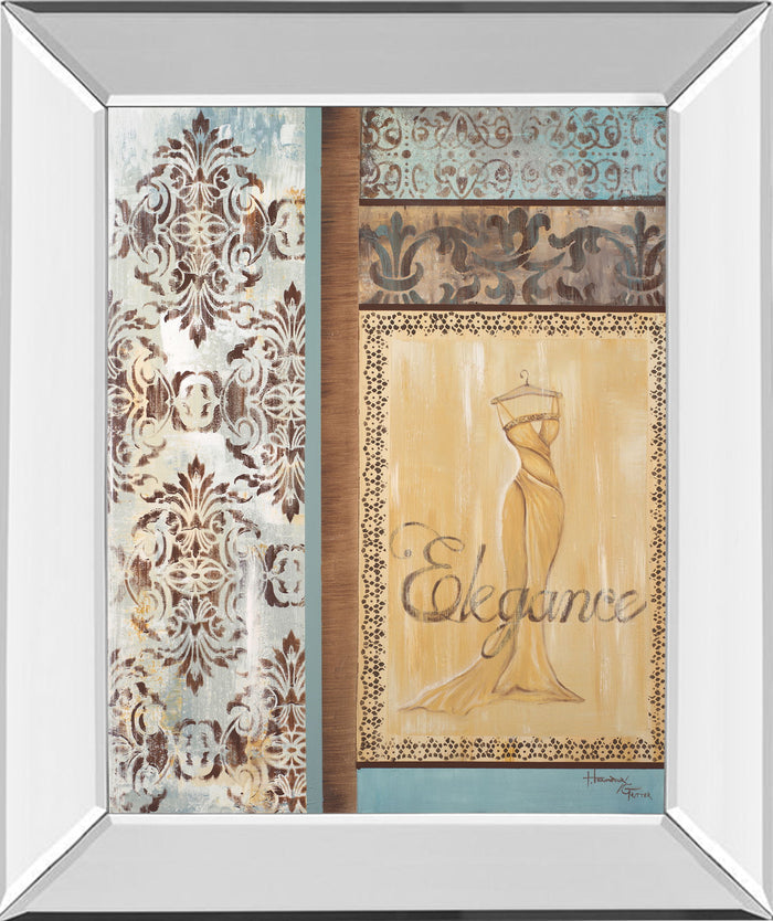 Elegance By Hamkimipour-ritter Mirror Framed Print Wall Art - Beige