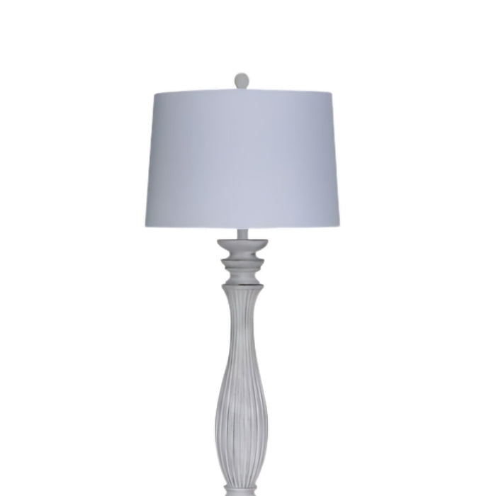 Elmwood - Polyresin Floor Lamp - Distressed White by Lux Lighting, view 3