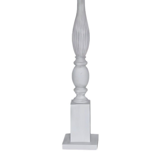 Elmwood - Polyresin Floor Lamp - Distressed White by Lux Lighting, view 4