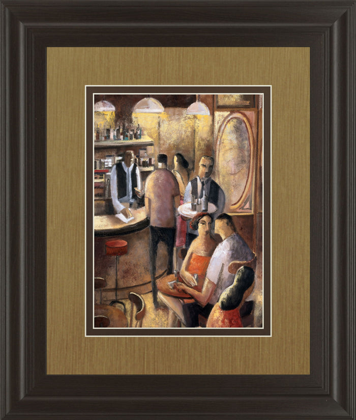 Entre Copas By Didier Lourenco - Framed Print Wall Art - Light Brown