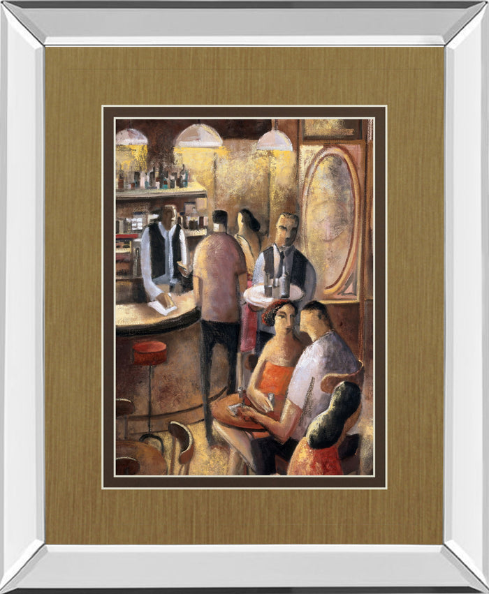 Entre Copas By Didier Lourenco - Mirror Framed Print Wall Art - Light Brown
