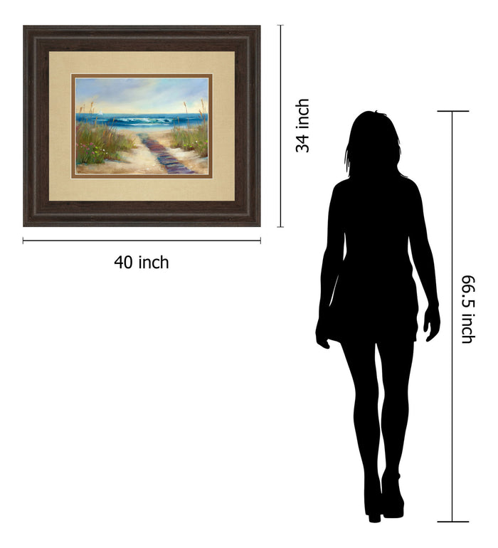 Erenity Il By Karen Marguliss - Framed Print Wall Art - Beige