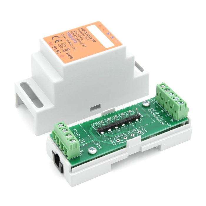 Eutonomy euFIX Adapter DIN for Fibaro Relay Switch 3kW - S212NP - Vesternet