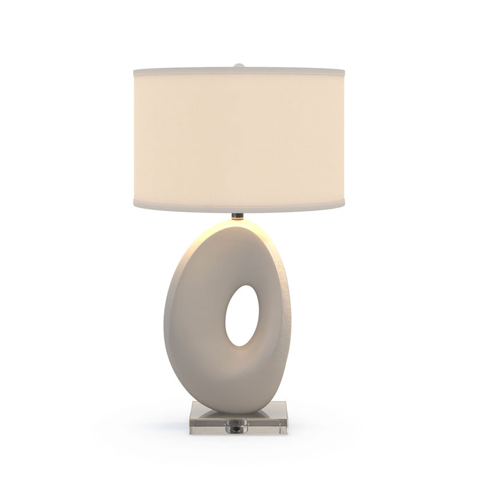 Eva - Resin Table Lamp With Organic Shape And White - White by Lux Lighting, view 1