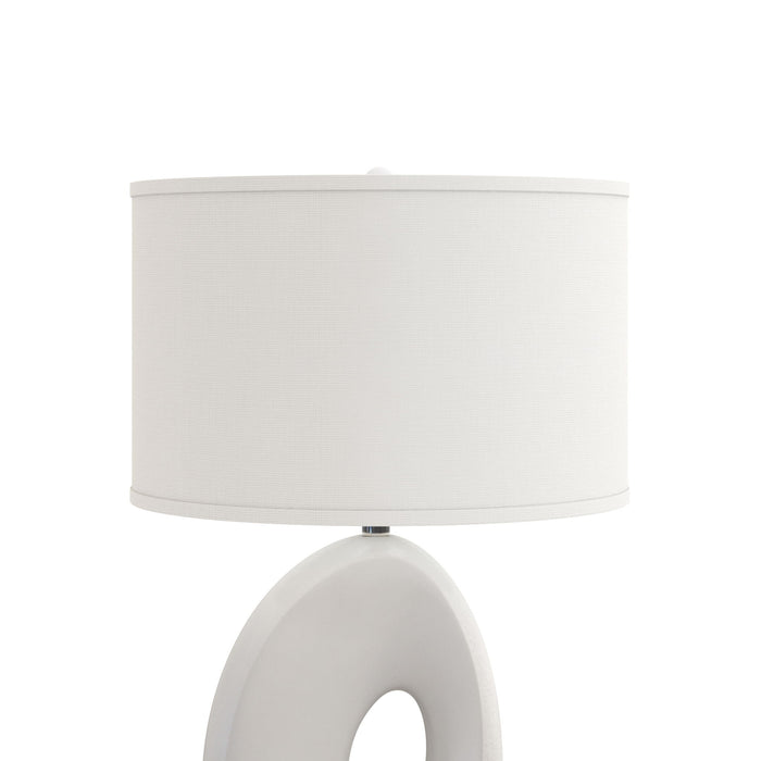 Eva - Resin Table Lamp With Organic Shape And White - White by Lux Lighting, view 2