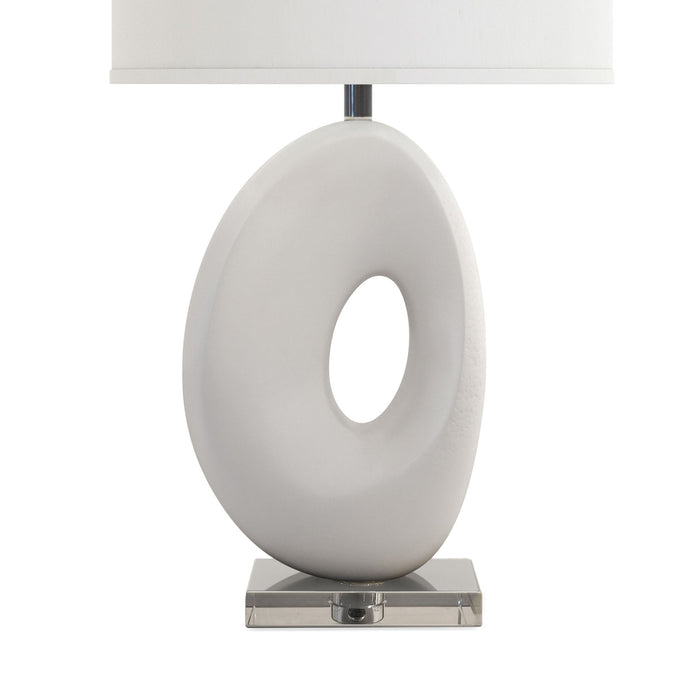 Eva - Resin Table Lamp With Organic Shape And White - White by Lux Lighting, view 3