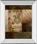 Evening Forest I By Nan - Mirror Framed Print Wall Art - Light Brown