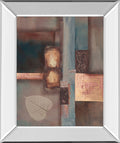 Fall I With Leaf By Laurie Fields - Mirror Framed Print Wall Art - Light Brown