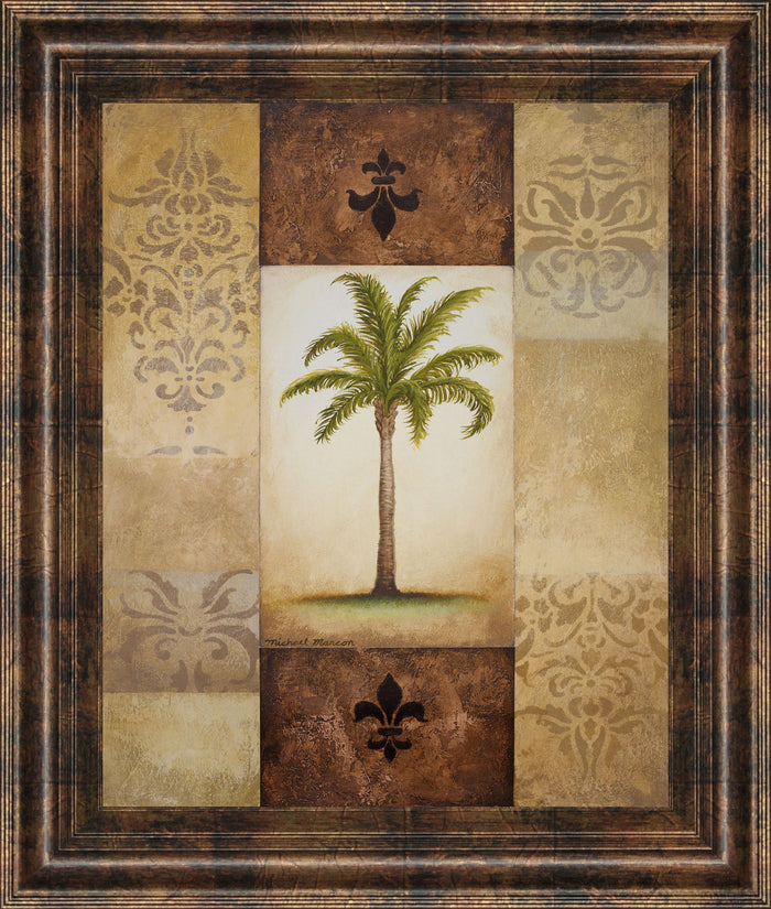Fantasy Palm I By Michael Marcon - Framed Print Wall Art - Light Brown