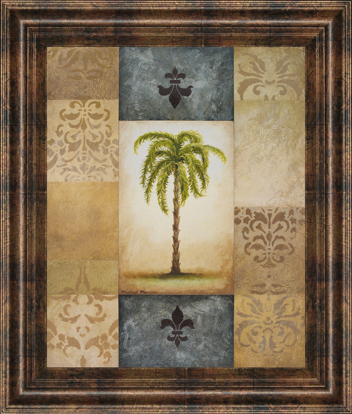 Fantasy Palm Il By Michael Marcon - Framed Print Wall Art - Light Brown