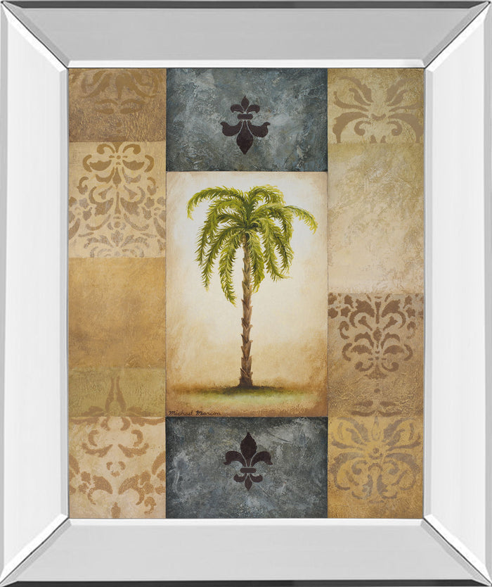 Fantasy Palm Il By Michael Marcon - Mirror Framed Print Wall Art - Light Brown