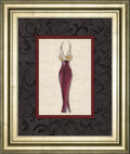 Fashion Dress Il By Susan Osbourne Framed Print Wall Art - Dark Gray