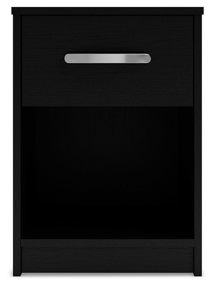 Finch - One Drawer Night Stand - 23" Height - Black