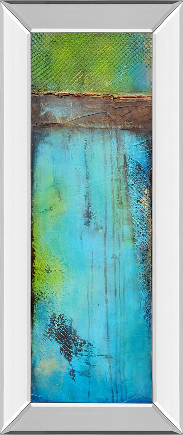 Fisher Island Il By Erin Ashley - Mirror Framed Print Wall Art - Light Blue