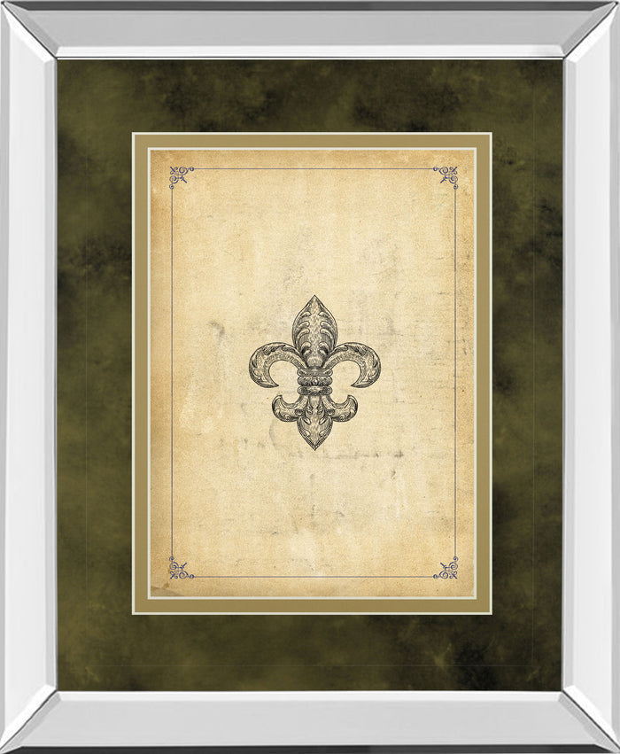 Fleur Di Lies II By Alexey Paviuts - Mirror Framed Print Wall Art - Beige