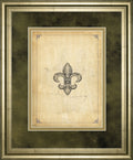 Fleur Di Lies II By Alexey Paviuts Double Matted - Framed Print Wall Art - Beige
