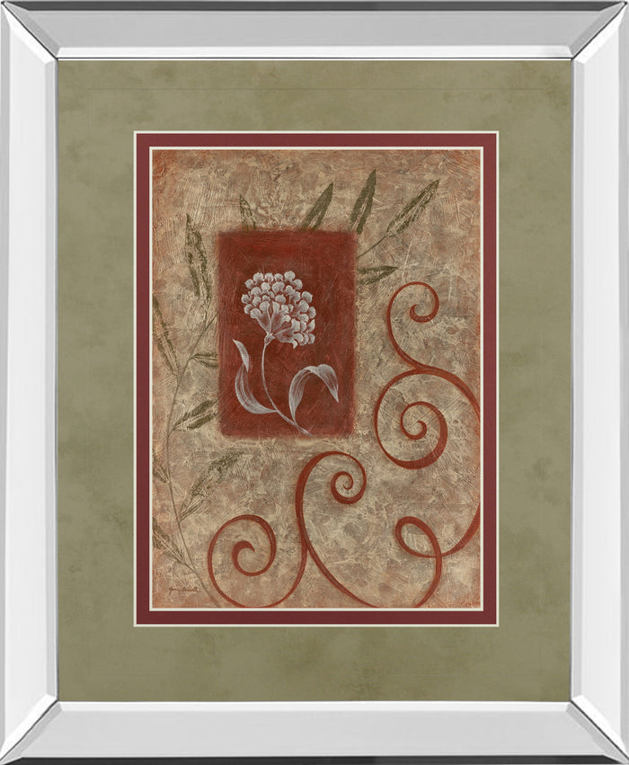 Florescence I By Jane Carroll - Mirror Framed Print Wall Art - Beige