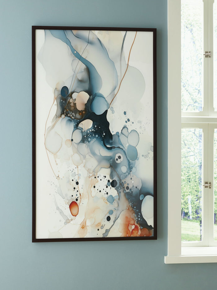 Foxenburg - Wall Art - Blue / Amber / White