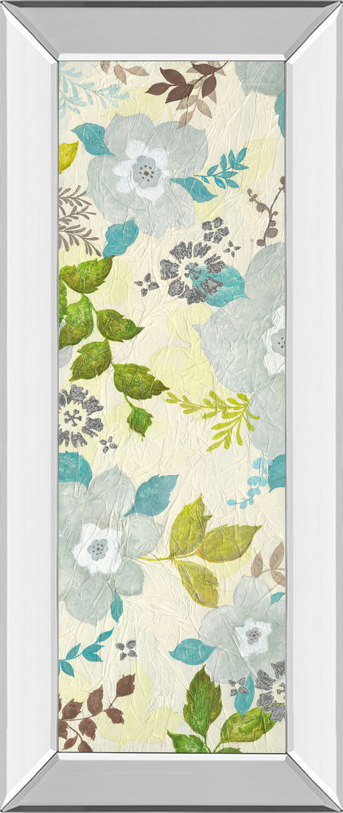Fragrant Garden I By Tava Studios - Mirror Framed Print Wall Art - Beige