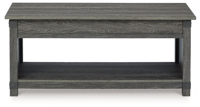 Freedan - Rect Lift Top Cocktail Table - Grayish Brown