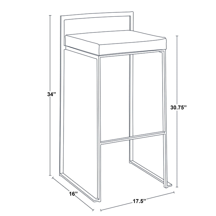 Fuji - Contemporary Stackable Design Barstool