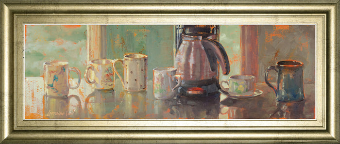 Gathering I By Lorraine Vail - Framed Print Wall Art - Light Brown